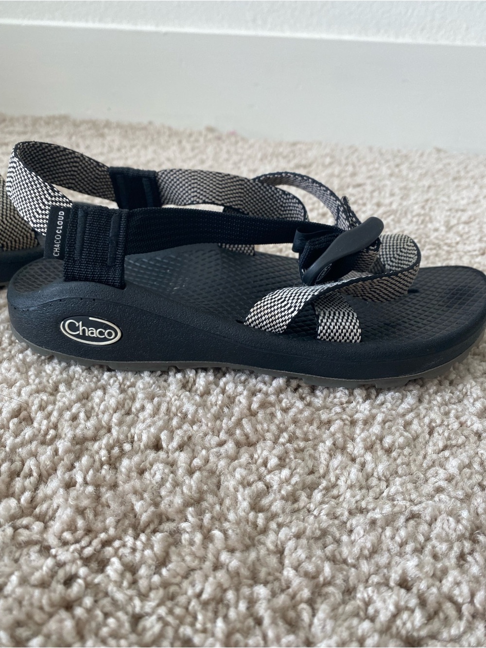 Chaco Z/Cloud 2 Sandals Excite JCH107966 Black White Womens 5 - Picture 6 of 9